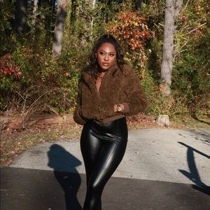 Olive Green Teddy Coat